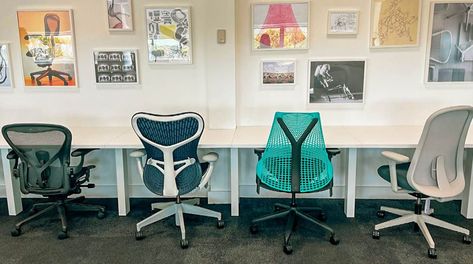 Which is the best Herman Miller chair for you – Aeron, Mirra 2, Sayl, Cosm, Setu or Embody? Herman Miller Sayl Chair, Herman Miller Desk, Sayl Chair, Famous Chair, Herman Miller Aeron Chair, Herman Miller Chair, Desk Setups, Best Office Chair, Herman Miller