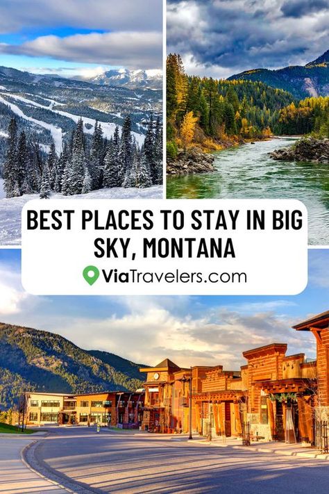 Best Places to Stay in Big Sky, Montana Big Sky Montana Summer, Travel Out West, Montana Spring, Montana Resorts, Montana Summer, Big Sky Resort, Montana Winter, Photography Bucket List, Montana Mountains