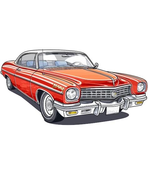 Vintage Car Drawing Easy, Vintage Car Cartoon, Old Car Drawing, Vintage Car Drawing, Car Cartoon Illustration, Classic Car Illustration, Car Drawing Easy, Cartoon Cars, Old Vintage Cars