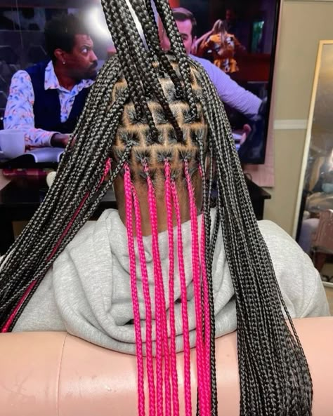 Peekaboo Hair Colors, Cute Box Braids, Braided Hairstyles For Black Women Cornrows, Peekaboo Hair, Big Box Braids Hairstyles, Colored Braids, Feed In Braids Hairstyles, Braided Cornrow Hairstyles, Box Braids Hairstyles For Black Women