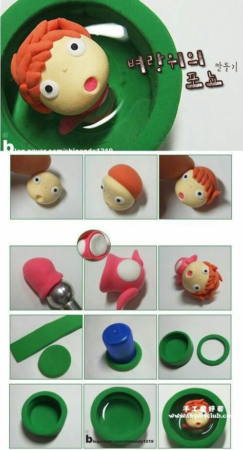 Studio Ghibli Crafts, Materi Bahasa Jepang, Polymer Clay Figures, Anime Crafts, Polymer Crafts, Cute Polymer Clay, Clay Figurine, Cute Clay, Clay Art Projects