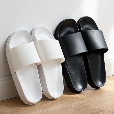 Beach & Camping Sliders - "Pebble Surfers" // Paddle Boarding // ISUP // SUP - Coastal Paddle Boards Casual Summer Slippers, Slide Flip Flops, White Slippers, Men Slippers, Dr Shoes, Men's Slippers, Women Slides, Black And White Shoes, White Platform