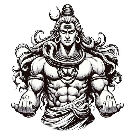 Shiv Tattoos, Dark Tats, Mahadev Sketch, Shiva Face, Athena Tattoo, Artist Desk, Mahadev Tattoo, Lord Shiva Sketch, Shiva Sketch