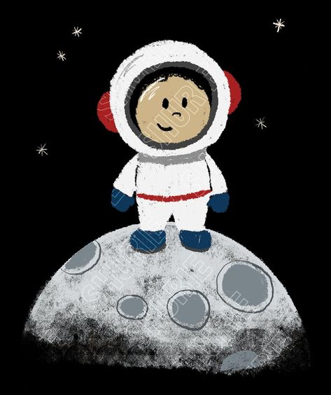 Cute for kids room Astronaut Printable, Astronaut Art, Chalkboard Style, Art Digital Art, Chalk Art, Painting For Kids, Kids Stuff, Chalkboard, Printable Art