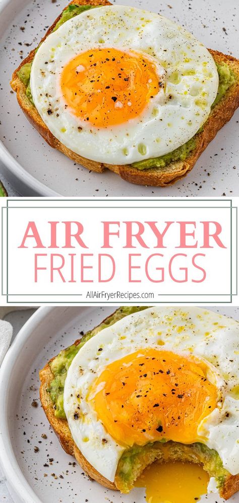 Fried Egg Air Fryer, Air Fried Recipes Healthy, Air Fried Eggs, Fast Air Fryer Meals, Air Fryer Egg Recipes, Eggs In Air Fryer Fried, Cook Eggs In Air Fryer, Airfryer Fried Eggs, Air Fry Eggs