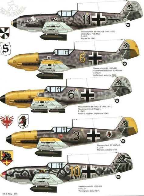 Luftwaffe Planes, Wwii Fighter Planes, Wwii Airplane, Messerschmitt Bf 109, Airplane Fighter, Wwii Fighters, Aircraft Painting, Bf 109, Wwii Plane