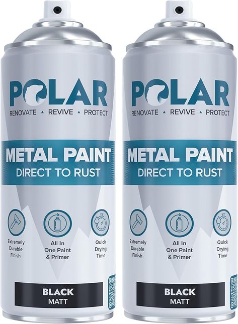 Polar Rust Spray Paint (MATTE BLACK, 13.5 Fl Oz (Pack of 2)) - Amazon.com Black 13, Good Ideas, Spray Paint, Matte Black, Rust, Spray, Good Things, Paint, Black