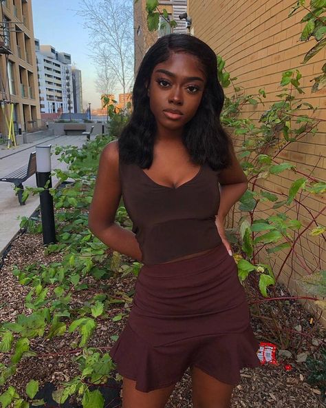 Black Skin Beauties on Instagram: “@beingstefs ✨” Dark Skin Beauty, Dark Skin Women, Black Is Beautiful, Look Fashion, A Woman, Black Women, Skin, Building, Heels