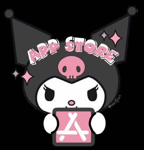 Icons Sanrio, Pink Kuromi, Kuromi Icon, Iphone Themes, App Store Icon, Icons App, Iphone App Layout, App Layout, Ios App Icon Design