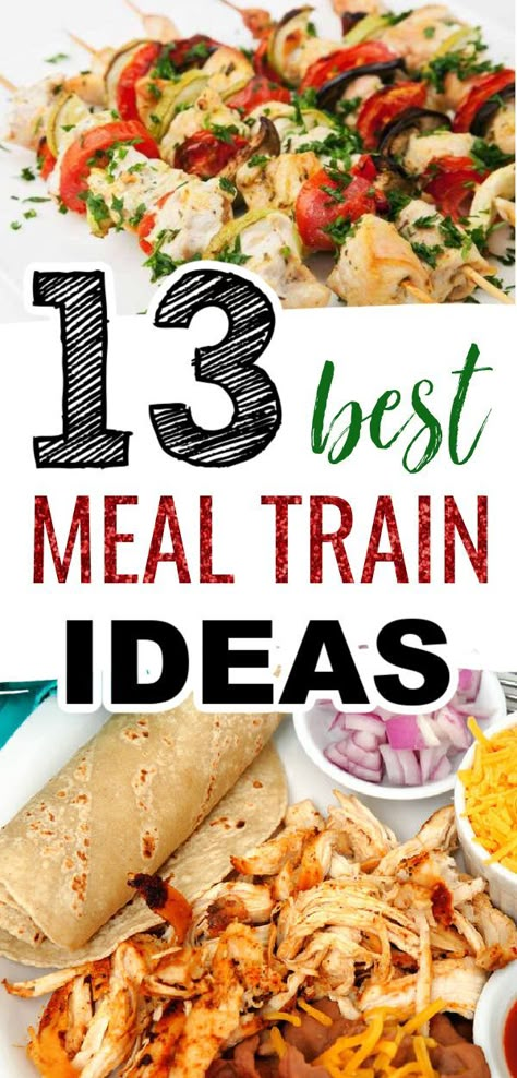 Meal Train Ideas Dinners, Meal Train Ideas, New Mom Meals, Care Meals, Meal Train, Take A Meal, Holiday Meal Planning, Recovering From Surgery, Freezable Meals