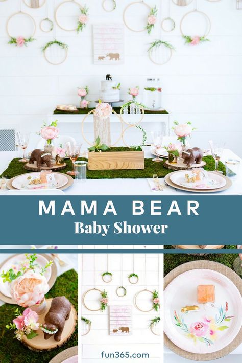 Throw a rustic yet feminine baby shower for your favorite mama to be! This mama bear themed shower is full of cute DIY ideas and clever party favor ideas. Mama Bear Baby Shower, Cute Diy Ideas, Office Baby Showers, Baby Shower Party Planning, Enchanted Party, Party Favor Ideas, Bear Baby Shower Theme, Baby Shower Party Ideas, Shower Party Ideas