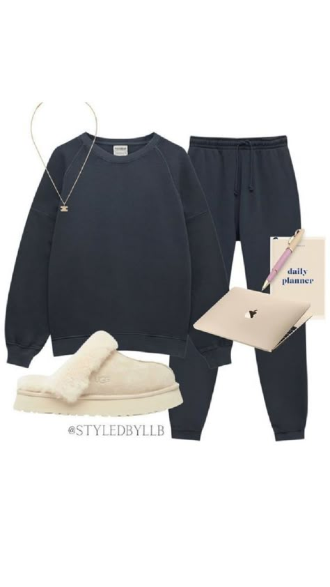 Outfit Polyvore, Pajama Outfit, Cute Lazy Day Outfits, Ugg Slippers, Lazy Day Outfits, Simple Trendy Outfits, Cozy Outfit, Lazy Day, Streetwear Fashion Women