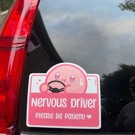 Anime Car Sticker Nervous Driver Sticker Vinyl Cute Cartoon Decal For Bumper Rear Window Door Weatherproof Car Sticker Car Window Decals Aesthetic, Girly Car Stickers, Bumper Stickers Aesthetic, New Driver Sticker, Bumper Sticker Aesthetic, Car Makeover, Funny Car Bumper Stickers, Shooting Equipment, Girl Car