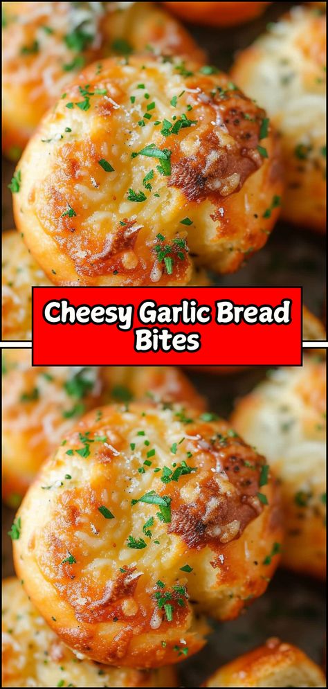 Cheesy Garlic Bread Bites are the ultimate snack for garlic and cheese lovers! 🧄🧀 These bite-sized, golden bread pieces are infused with a buttery garlic spread and topped with gooey melted cheese. Baked until crispy on the outside and soft on the inside, they're perfect for dipping in marinara or enjoying on their own. Ideal for parties, game days, or a quick savory treat! #CheesyGarlicBreadBites #GarlicLovers #CheesyGoodness #PartySnack Garlic Bread Bites, Bread Bites, Garlic Spread, Dinner Ideas Recipes, Garlic Cheese Bread, Cheese Baked, Cheesy Garlic Bread, Family Friendly Dinners, Simple Meals