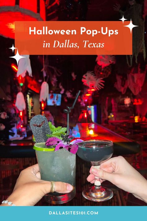 Looking for all the pop-up Halloween bars?! Look no further, we've rounded up of decked-out spots around DFW for all the best spooky and boozy spots in Dallas this season! Mystic Pop Up Bar, Halloween Pop Up Bar, Uptown Dallas Things To Do In, Cute Dallas Restaurants, Dallas Bars, Halloween Bar, Pop Up Bar, Up Halloween, Halloween House