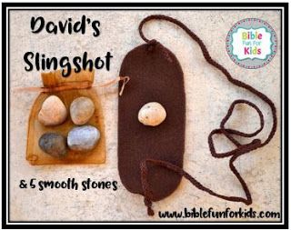 David Slingshot Craft, David And Goliath Slingshot Craft, David And Goliath Craft Preschool, David And Goliath Activities, Bible Themed Party, David And Goliath Craft, Childrens Ministry Crafts, David Bible, David Stone