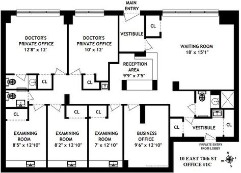 Small Office Floor Plan, Hospital Floor Plan, Medical Clinic Design, Doctor Office Design, Hospital Plans, Optometry Office, Office Floor Plan, Acupuncture Clinic, Medical Office Design