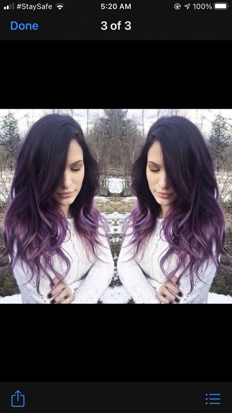 Brown Hair Ombre Purple, Brown To Purple Ombre, Dark Brown Hair Ombre, Black Hair Fade, Purple Black Hair, Dramatic Hair Colors, Brunette Ombre, Purple Ombre Hair, Black Hair Balayage