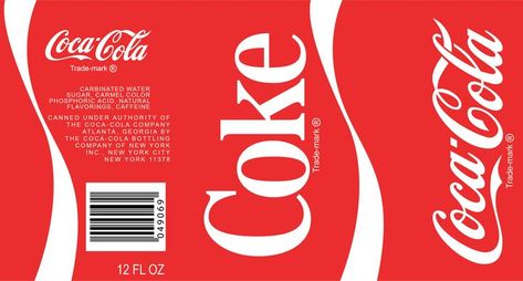 Soda Can Template Printable, Weird Prints, Label Minuman, Can Label Design, Soda Labels, Cosmetics 3d, Coke Can, Coca Cola Can, Menu Design Template