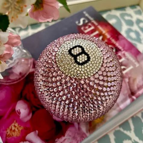 Custom Magic 8 Ball - Etsy Pink Magic, Magic 8 Ball, Rhinestone Projects, Bling Crafts, Dream Apartment Decor, Future Apartment Decor, Crystal Magic, 8 Ball, Cute Room Decor