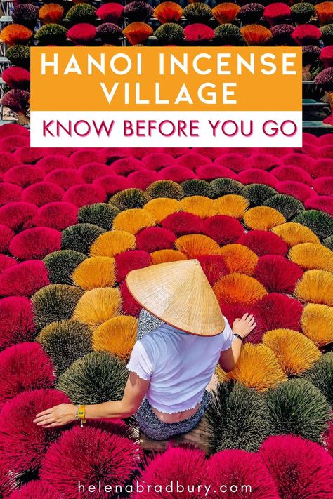 Is the Hanoi incense village worth it? Here’s my honest review of the incense village, how to get there and my recommendations if you do decide to visit. | incense stick village hanoi | hanoi incense village | incense village hanoi | incense farm vietnam | vietnam incense village | incense village vietnam | incense village hanoi address | incense village hanoi how to get there | incense village hanoi timings | hanoi things to do | hanoi day trips Hanoi Things To Do, North Asia, Incense Village Vietnam, Village Photography, Vietnam Voyage, Is It Worth It, Hanoi Vietnam, Photography Guide, Instagram Worthy