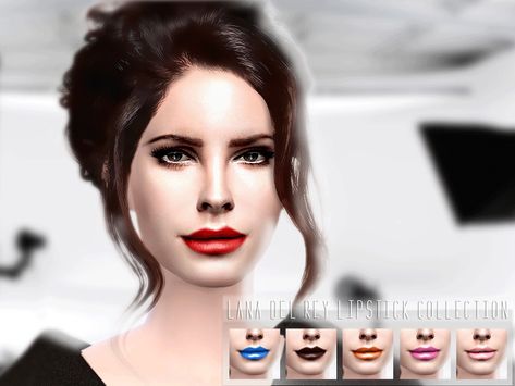 Sims 4 Lana Del Rey Cc, Lana Del Rey Sims 4 Cc, Lana Del Rey Lipstick, Lipstick Collection, The Sims Resource, Sims Resource, Sims Cc, Featured Artist, Lana Del Rey