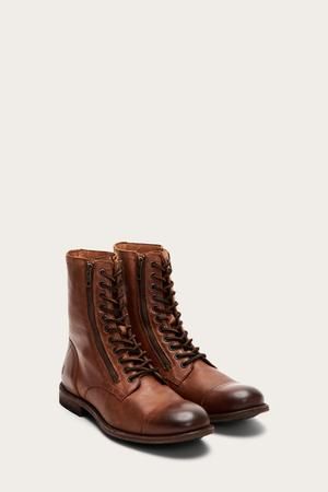 Tyler Double Zip | FRYE Since 1863 Men's Leather Boots, The Frye Company, Handcrafted Boots, Dress Work, Mens Leather Boots, Leather Care, Dr. Martens Boots, Hat Sizes, Casual Boots