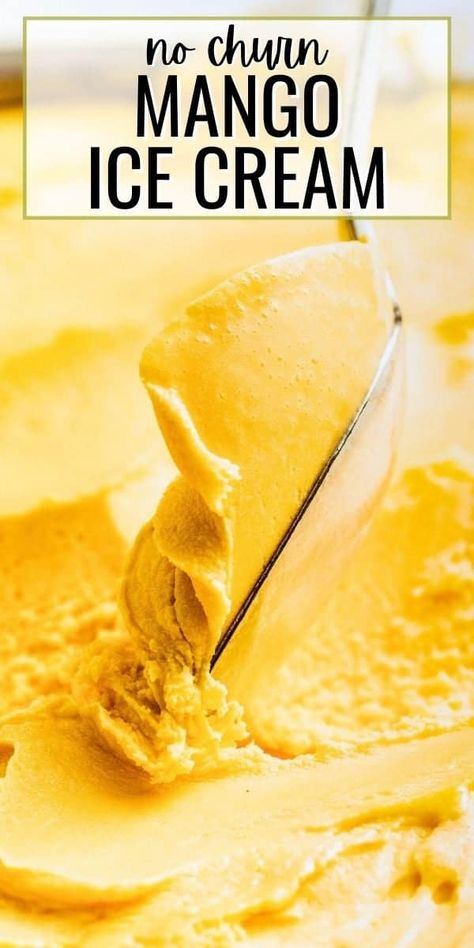 Ninja Creami Mango, Mango Sorbet Recipe, Homemade Mango Ice Cream, Mango Ice Cream Recipe, Sorbet Recipe, Healthy Ice Cream Recipes, Easy Ice Cream Recipe, Mango Ice Cream, Mango Sorbet