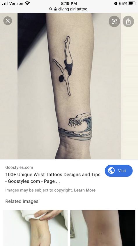 Woman Diving, Swimming Tattoo, Women's Diving, Girls Tattoo, Girl Tattoos, Flower Tattoo, Diving, Swimming, My Style