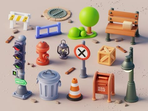 Simple Blender 3d Ideas, Idle Game, 3d Things, Blender Models, Low Poly Games, Props Art, Casual Art, Isometric Art, Blender Tutorial