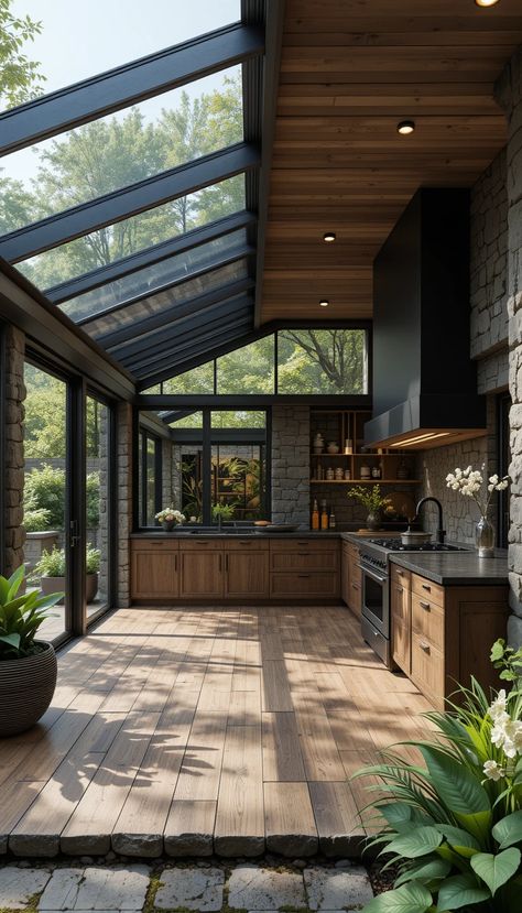 Garage Redo, Kitchen Conservatory, Bungalow Ideas, Conservatory Ideas, Vermont House, Outdoor Patio Designs, Kitchen And Pantry, Kitchen Ideas Modern, Interior Minimalista