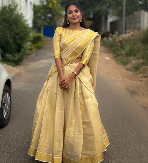 SHOBANA 🌸 ||ONAM COLLECTION|| Code LK283 Half Sarees, Long Frocks, Half Saree, Dress Designs, Designer Dresses, Saree, Quick Saves, Design