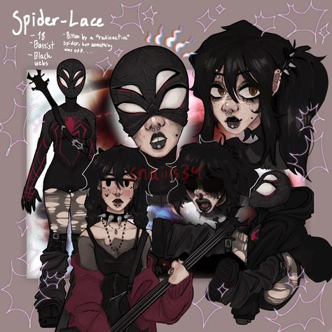 Emo Spiderman Oc, Bunny Spidersona, Bat Spidersona, Goth Spiderman Oc, Spider Goth Spidersona, Spidersona Abilities, Gyaru Spidersona, Moon Spidersona, Spider Persona Art