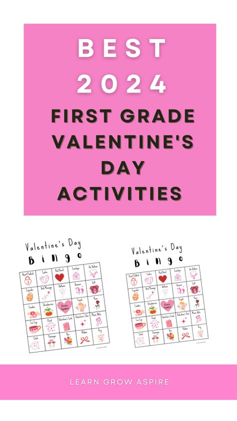 First Grade Valentine's Day Activities (Printable PDFs) | Valentines Activities For 1st Grade, Valentines First Grade, Valentines Day First Grade, Valentine Worksheets, February Math, Valentines Day Words, Activities Printable, Morning Activities, Month Of February