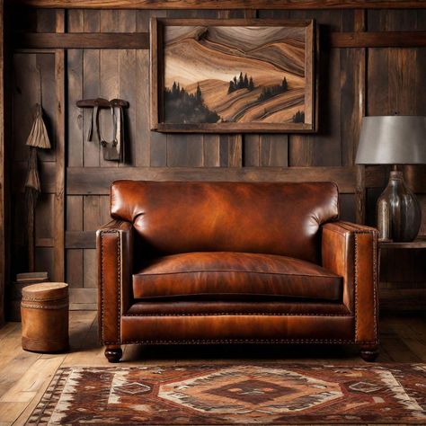 Discover 30 Authentic Western Home Decor Ideas for 2024 17 Western Accent Chairs For Living Room, Western Elegance Decor Home, Rustic Western Living Room, Western Home Decor Ideas, Cowboy Living Room, Cabin Living Room Decor, Western Cabin, Western Style Interior, Rustic Wooden Furniture