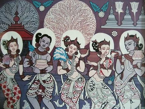 Thingyan - Wikipedia, the free encyclopedia Thingyan Festival, History Of Myanmar, Festival Paint, Bagan Myanmar, Myanmar Art, Festival Art, Traditional Dance, Bagan, Art Drawings For Kids