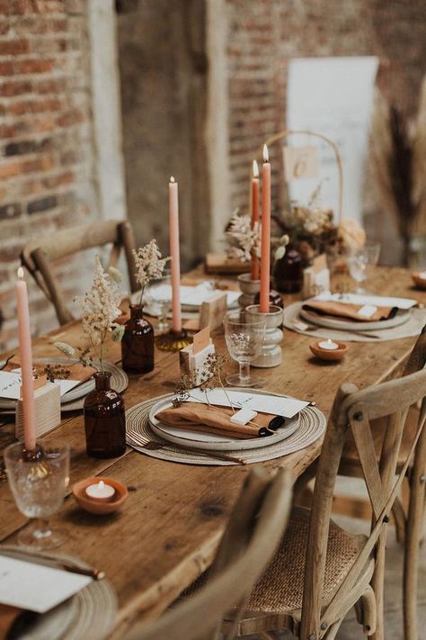 Thanksgiving Table Settings Rustic, Bud Vases Wedding, Amber Glass Vase, Clay Rose, Deco Champetre, Tafel Decor, Amber Brown, Thanksgiving Table Settings, Wedding Vases