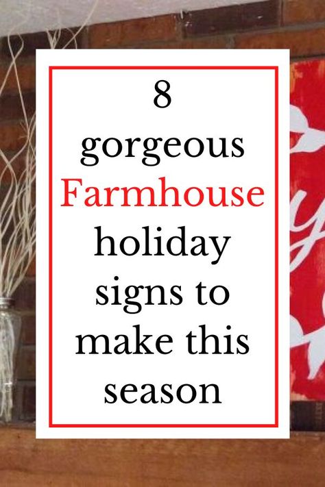 Holiday Farmhouse decor signs on a budget. Easy quick and cheap Farmhouse signs DIY. #diy #farmhouse #christmas Candle Headboard, Farmhouse Decor Signs, Signs For Christmas, Diy Farmhouse Christmas, Farmhouse Signs Diy, Cheap Farmhouse, Diy Furniture Decor, Holiday Crafts Diy, Signs Diy