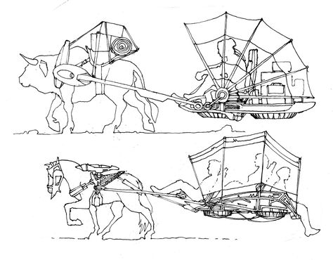 Floating chariot concepts, Midhat Kapetanovic on ArtStation at https://www.artstation.com/artwork/qydPR Final Space, Sketching Ideas, Dead End, Ink Sketch, Mechanical Design, World Building, Vehicle Design, Creature Art, Design Concept