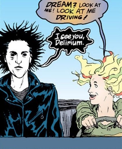 Dream And Delirium, Delirium Aesthetic, Neil Gaiman Sandman, Delirium Of The Endless, Delirium Sandman, Morpheus Sandman, Dark Academia Goth, Sandman Comic, Sandman Neil Gaiman