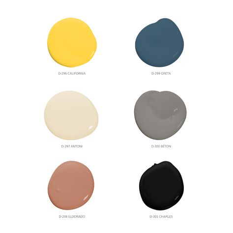 6 teintes de l'ambiance Moderniste par Unikalo Fashion Colours, Design