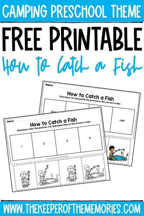 Sequencing Preschool, Kindergarten Sequencing Worksheets, Story Sequencing Worksheets, Summer Preschool Themes, Camping Preschool, Pre K Lesson Plans, Camping Theme Preschool, Sequencing Worksheets, Order Of Events