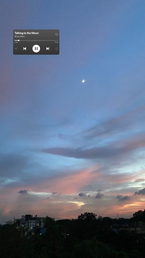 Aesthetic Songs For Sky Pics, Cloudy Moon Aesthetic, Cloudy Sky Songs For Instagram, Nature Story Instagram Music, Moon Story Instagram Songs, Insta Sky Story Ideas, Songs For Sky Pics Instagram Story, Songs For Sky, Instagram Sky Story