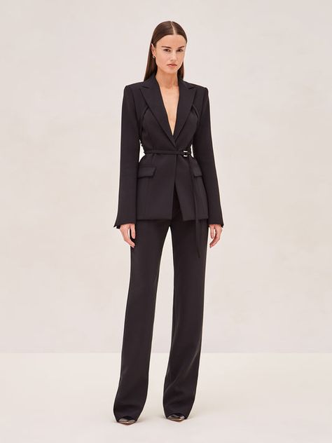 Products – Alexis Black Blazer Outfit Elegant, Black Outfit Formal, All Black Professional Outfits, Girl In Suit, Kai Mmmh, Office Siren, Classic Pants, Power Dressing