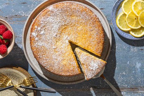 Olive Oil Lemon Cake, Lemon Cake With Lemon Curd, Lemon Ricotta Cake Recipes, Ricotta Cake Recipes, Cake With Lemon Curd, Lemon Ricotta Cake, Vegan Lemon Cake, Lemon Olive Oil Cake, Fig Cake