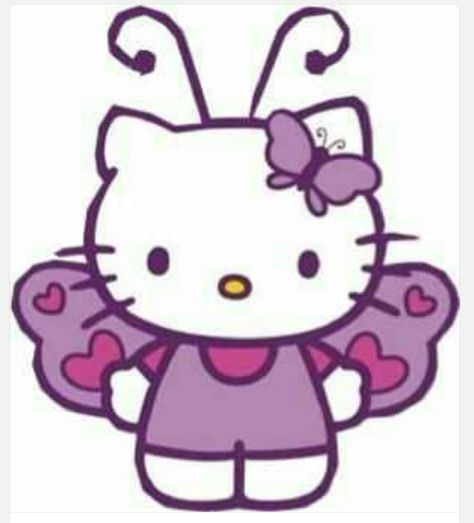 Purple butterfly hello kitty Hello Kitty Tattoos, Charmmy Kitty, Hello Kitty Images, Hello Kitty Aesthetic, Hello Kitty Characters, Kitty Drawing, Hello Kit, Hello Kitty Backgrounds, Hello Kitty Drawing