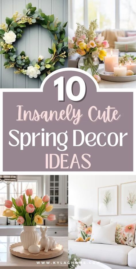 10 Insanely Cute Spring Decor Ideas Floral Home Decor Interior Design, Spring Styling Interior, Cute Spring Decor, Spring Season Decoration Ideas, Spring Home Decorations, Spring Decor Trends 2025, Spring Indoor Decor, Living Room Spring Decor Ideas, Spring Room Decor Aesthetic