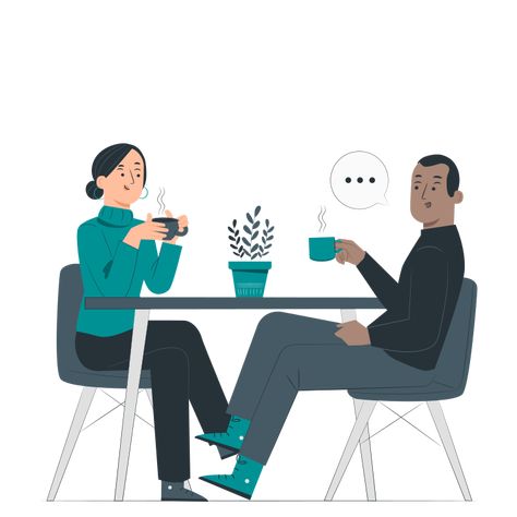 Conversation Images, Conversation Between Two People, Communication Illustration, Coffee Friends, Create A Story, People Png, Png Illustration, Coffee Illustration, Communication Styles