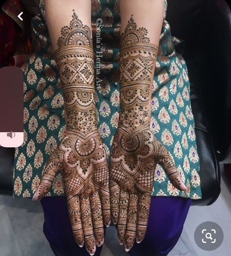 Hena Full Hand, Arabic Bridal Mehendi Designs, Mehindhi Design Bridal, Bridal Henna Front Hand, Bridal Henna 2023, Bridal Mehendi Front And Back, Bridal Mehndi Front Hand, Bridal Mehendi Designs Wedding Back Hand, Mehendi Designs For Hands Indian