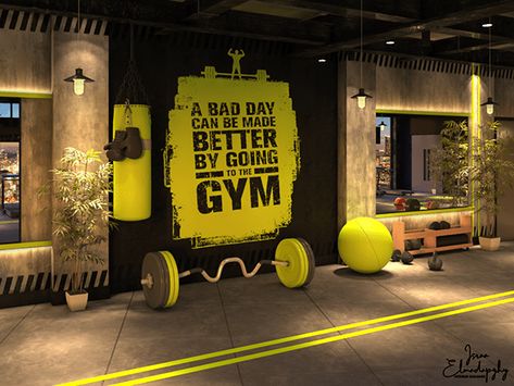 Fitness Event Decoration, Gym Decoration Ideas, Commercial Gym Interior Design Ideas, Unique Gym Design, Gym Cafe Design, Commercial Gym Design Interiors, Gym Design Interior Modern, Gym Interior Design Wall, Gym Wall Ideas